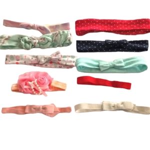 Baby girl Headband bundles 10 all different colors styles super cute